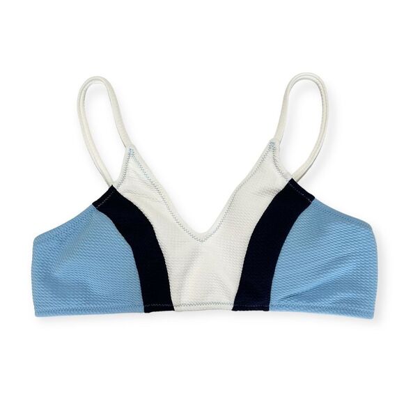 🔃Blue Textured Bikini Swimsuit Top - Picture 1 of 4